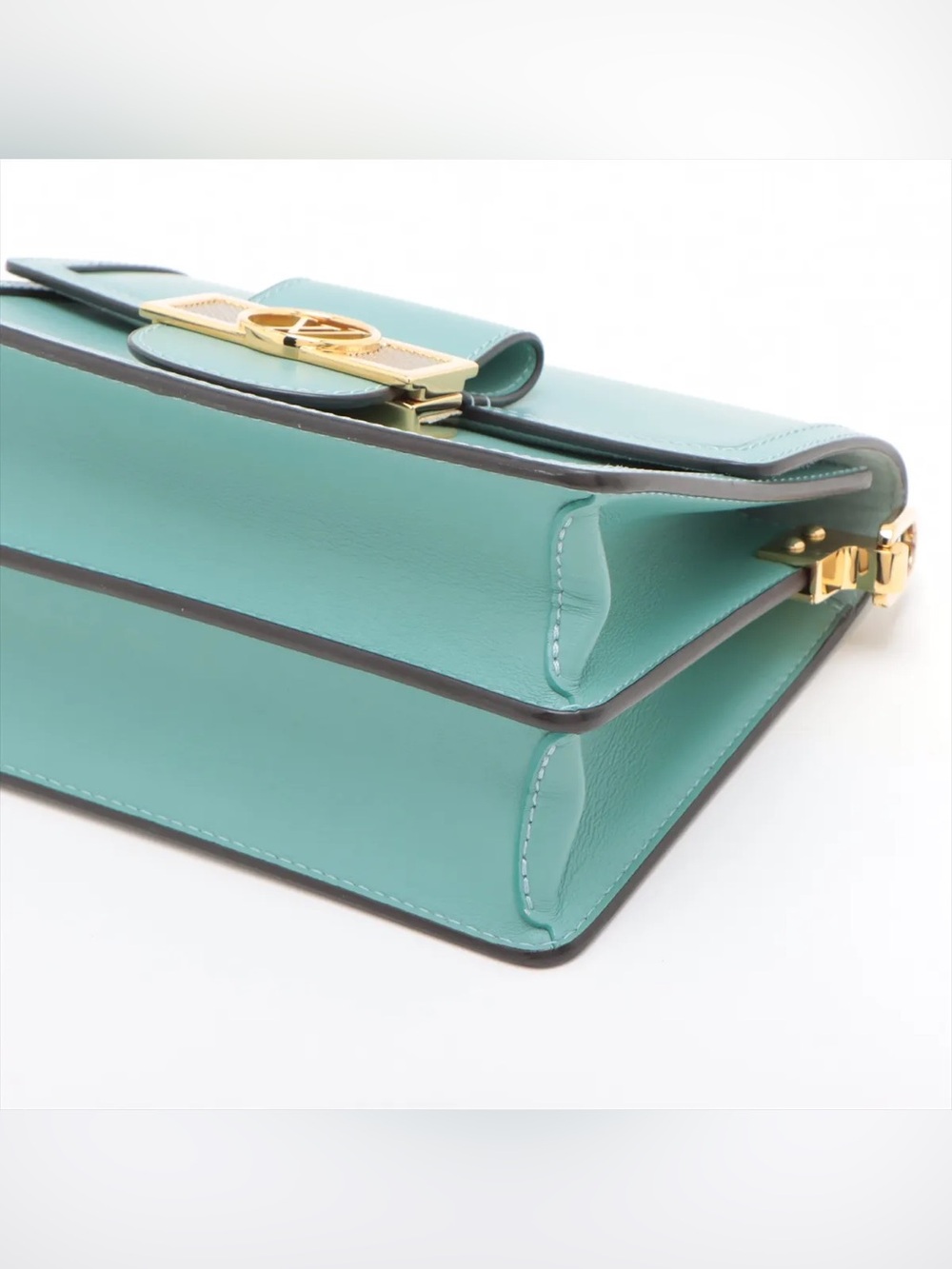 ✨🛍️ Louis Vuitton Light Blue Leather Mini Dauphine Shoulder Bag - Picture 4 of 10